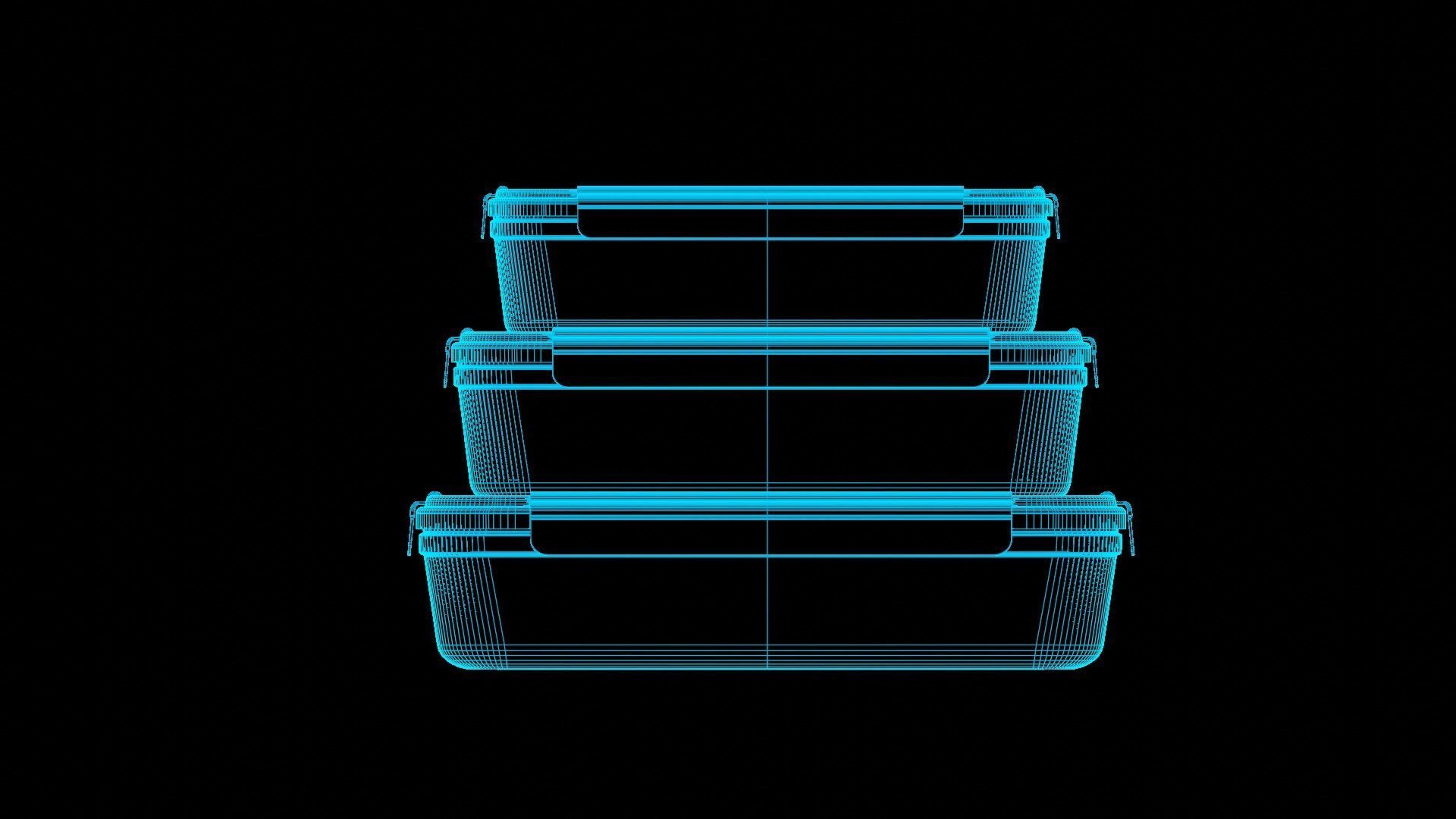 Food Storage Container Low-poly 3D model_4