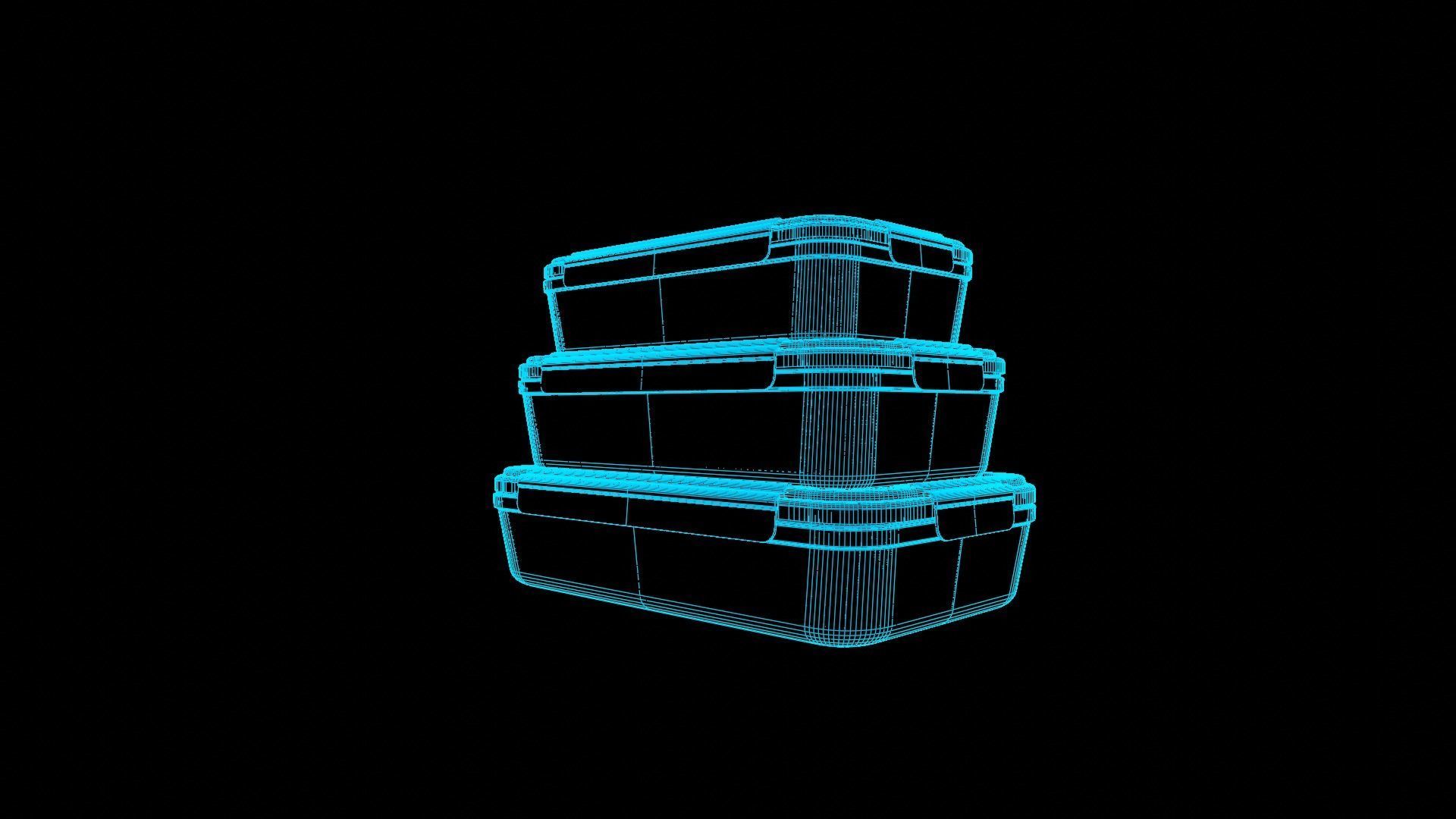 Food Storage Container Low-poly 3D model_8