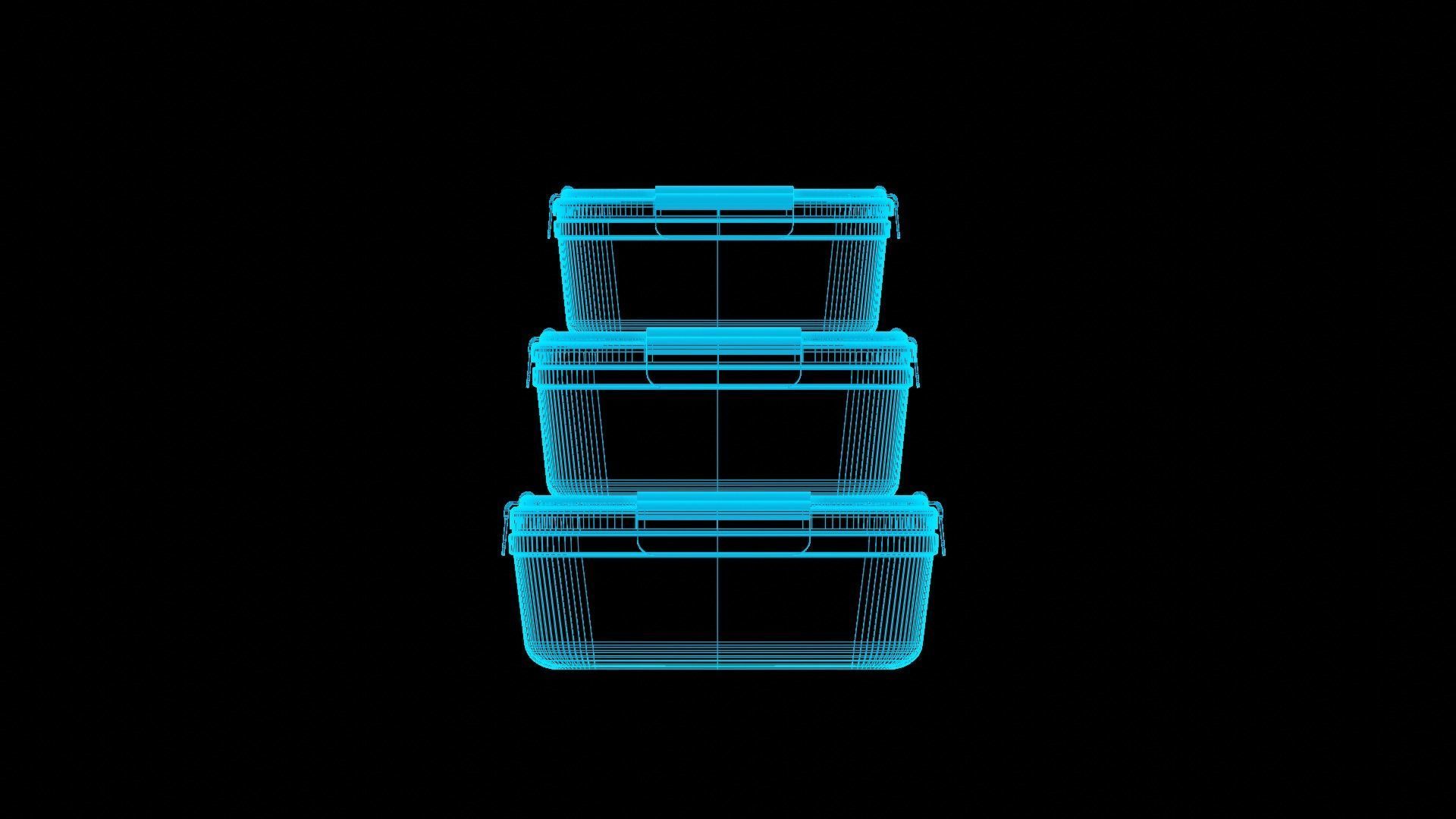 Food Storage Container Low-poly 3D model_6
