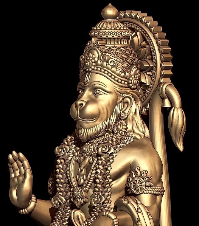 Hanumanji Full 3D 3D print model_3