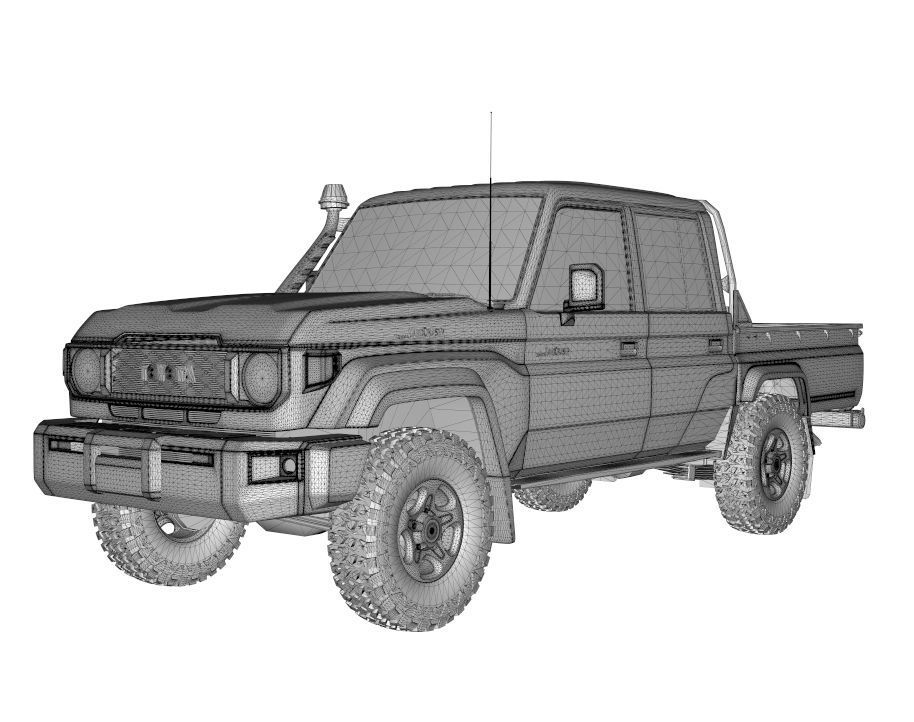 Generic Land Cruiser Serie 79 Double Cab 2024 Stock 3D model_14