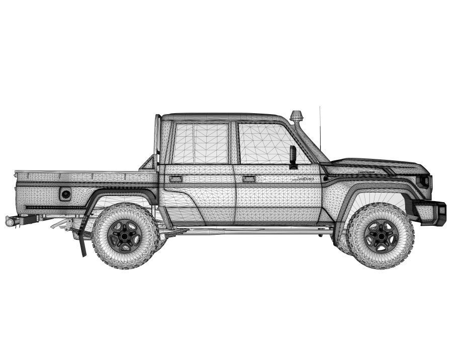 Generic Land Cruiser Serie 79 Double Cab 2024 Stock 3D model_12