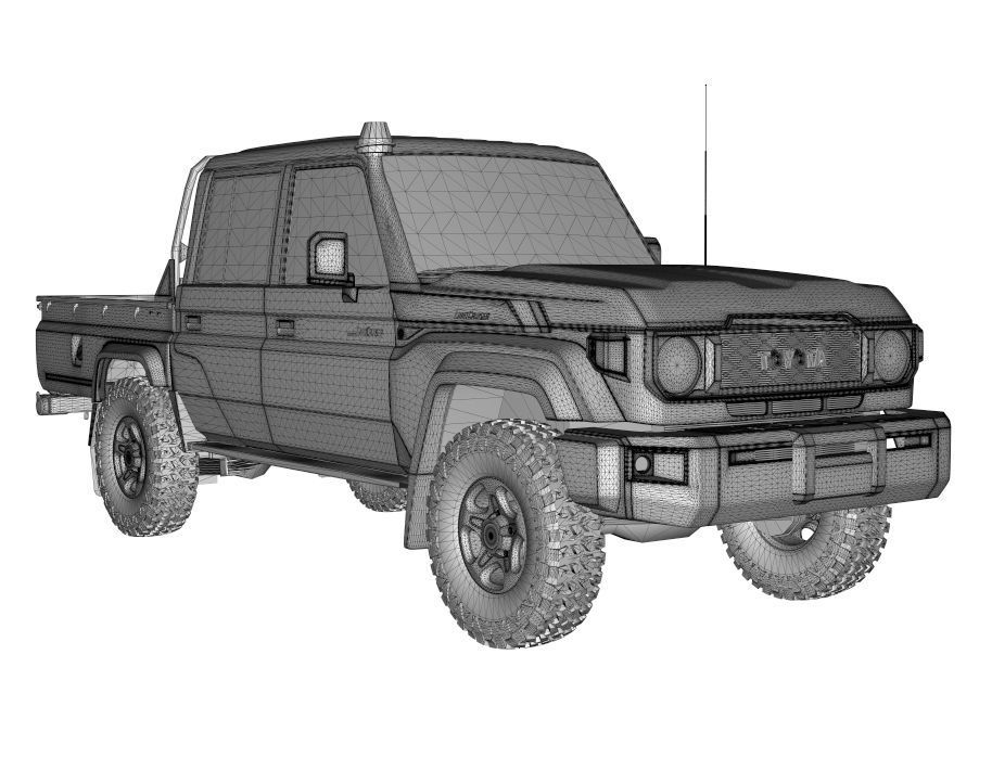Generic Land Cruiser Serie 79 Double Cab 2024 Stock 3D model_9