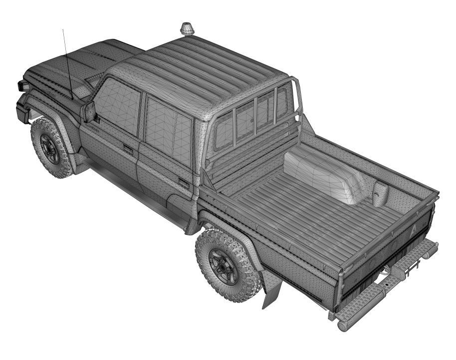 Generic Land Cruiser Serie 79 Double Cab 2024 Stock 3D model_10