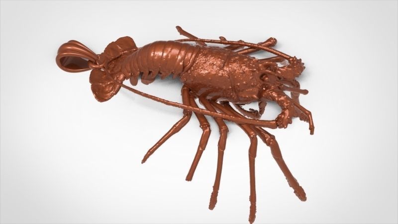 Lobster crabfish pendent Necklace Charm Jewelry 3D print model_14