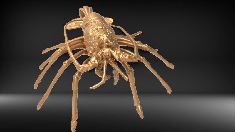 Lobster crabfish pendent Necklace Charm Jewelry 3D print model_25