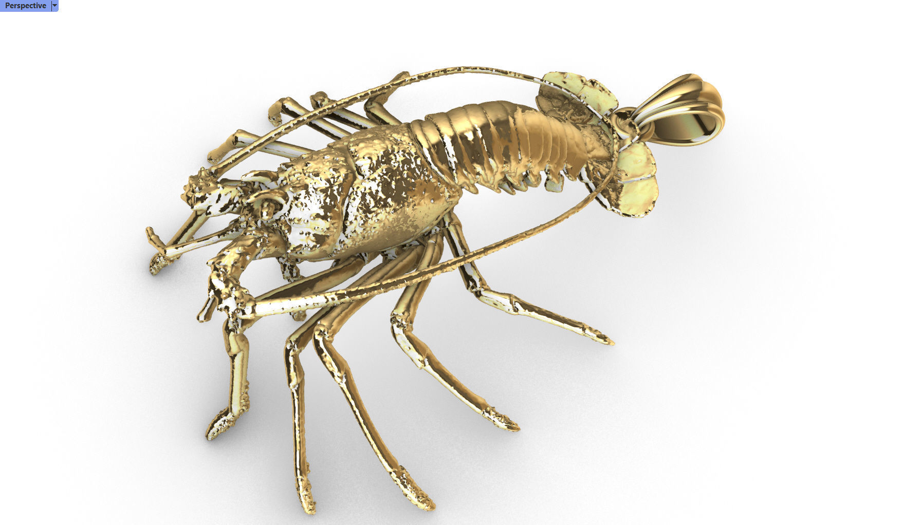 Lobster crabfish pendent Necklace Charm Jewelry 3D print model_6