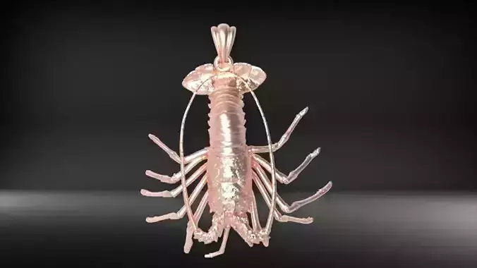Lobster crabfish pendent Necklace Charm Jewelry 3D print model