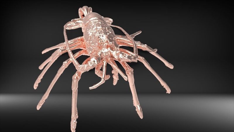 Lobster crabfish pendent Necklace Charm Jewelry 3D print model_28