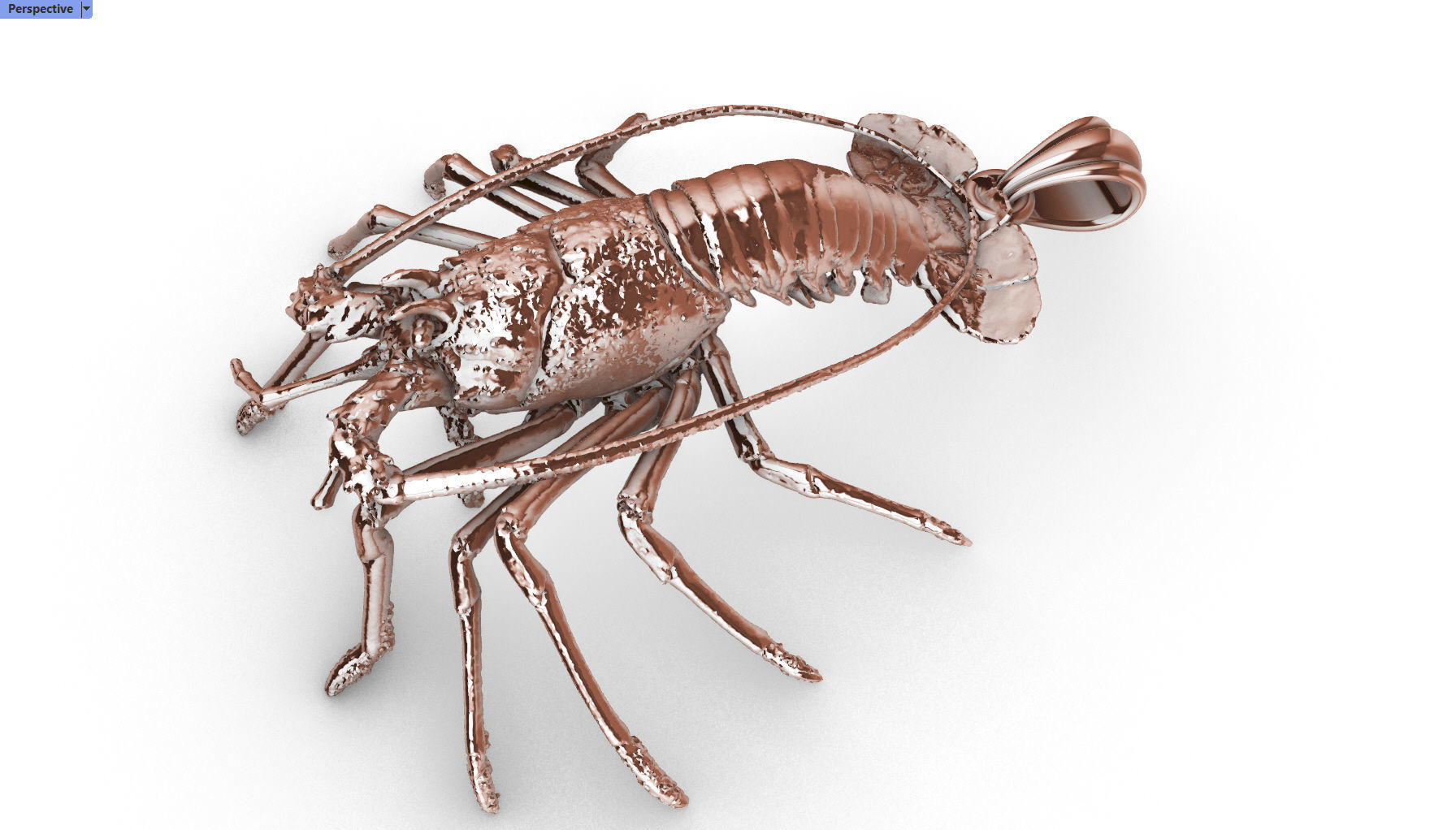 Lobster crabfish pendent Necklace Charm Jewelry 3D print model_8