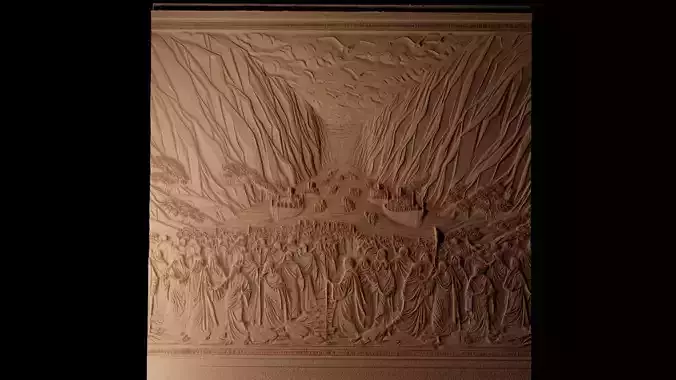 Parting of the Red Sea CNC 3d Print High Relief Sand Casting
