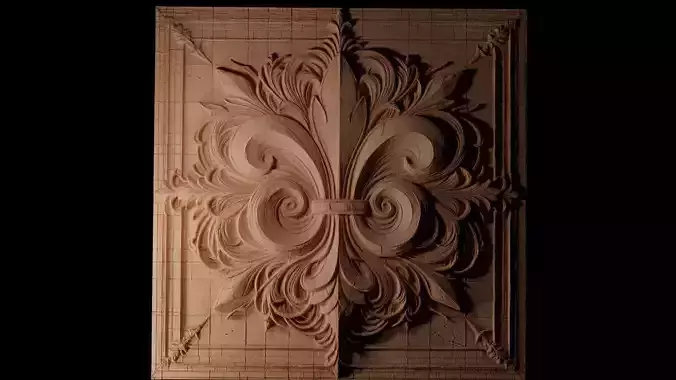 Ornate Elegant Design CNC 3d Print High Relief Sand Casting