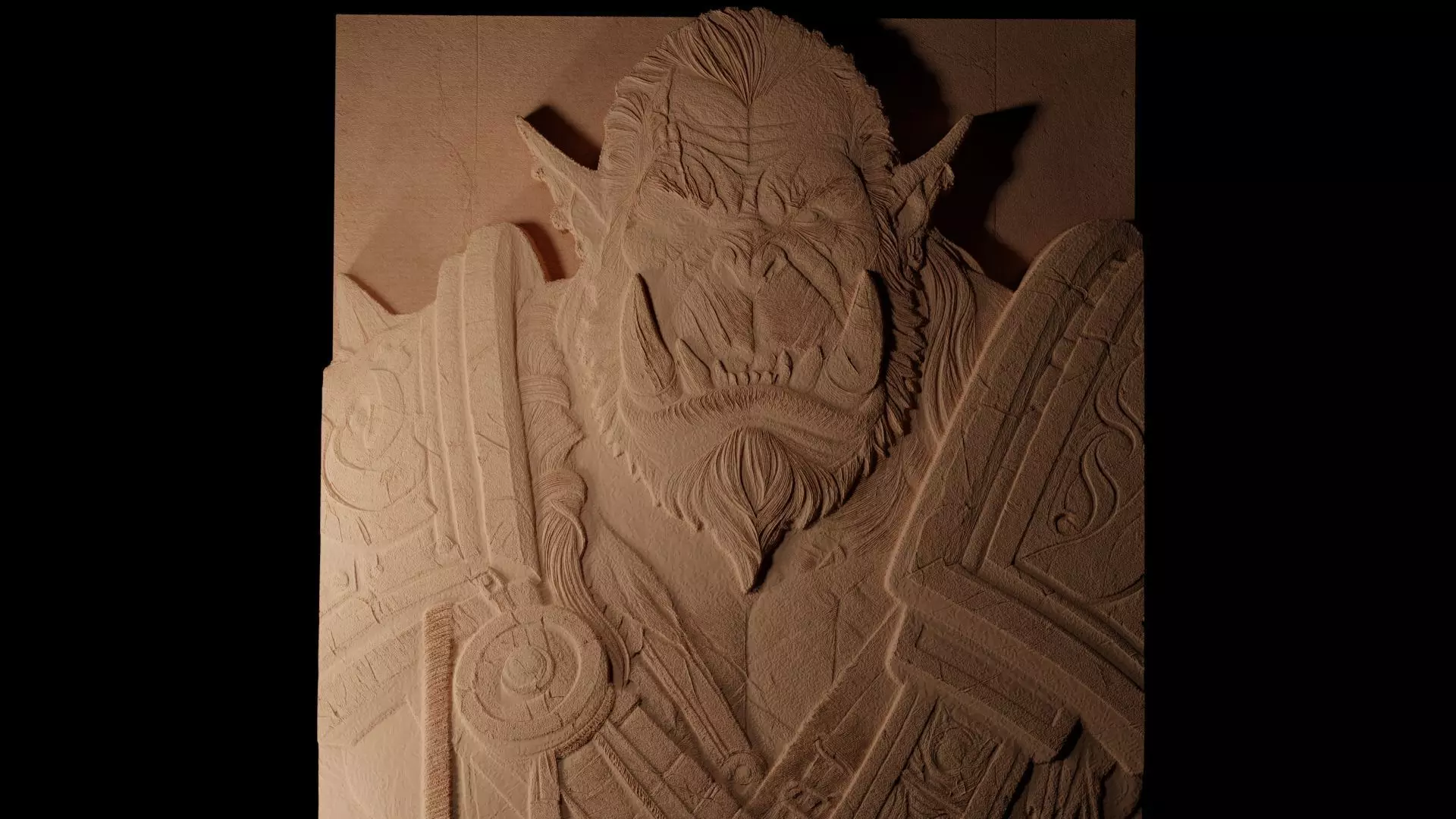 Orc CNC 3d Print High Relief Sand Casting 3D print model_0