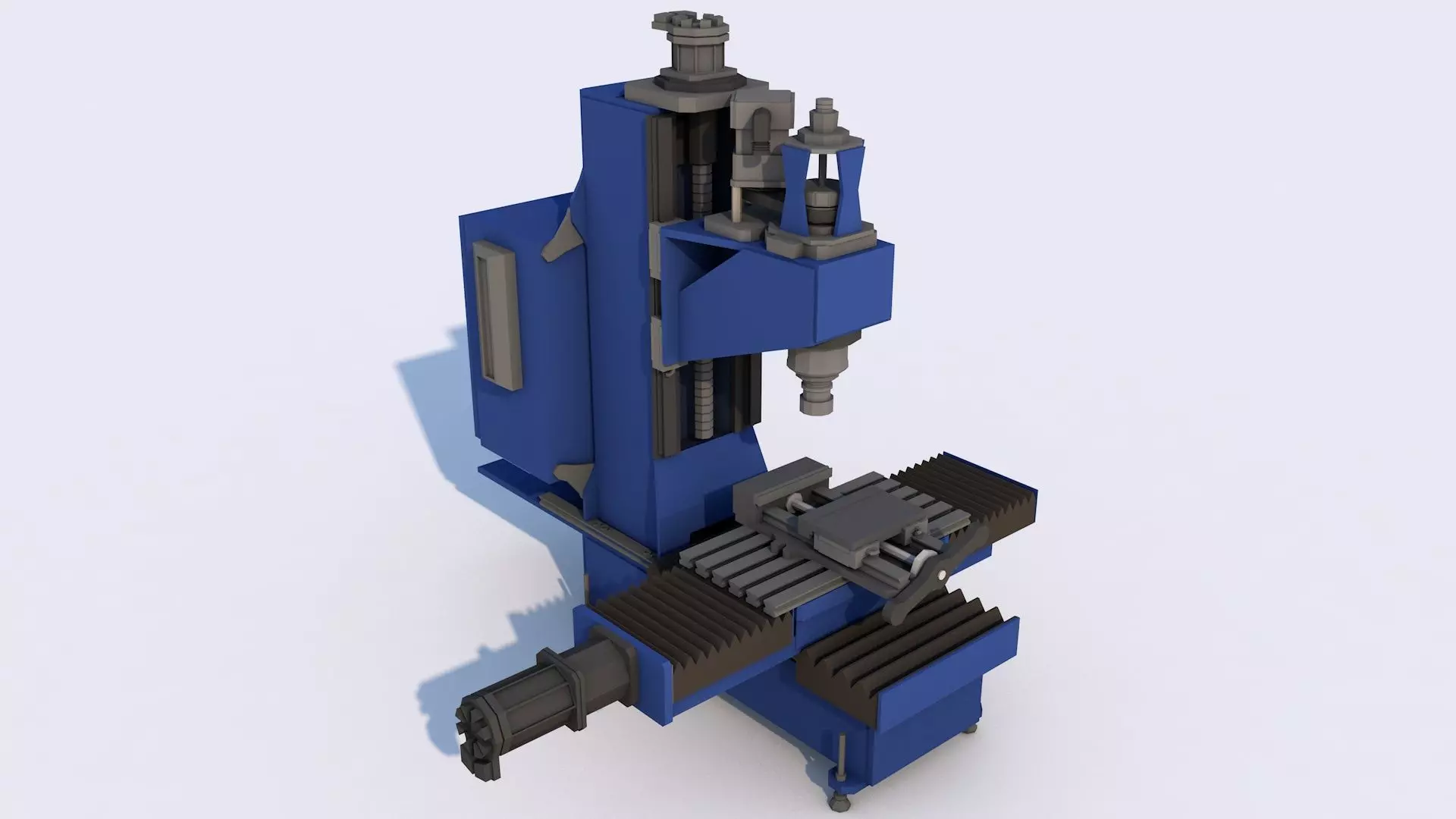 Milling Machine Tool Low-poly 3D model_0