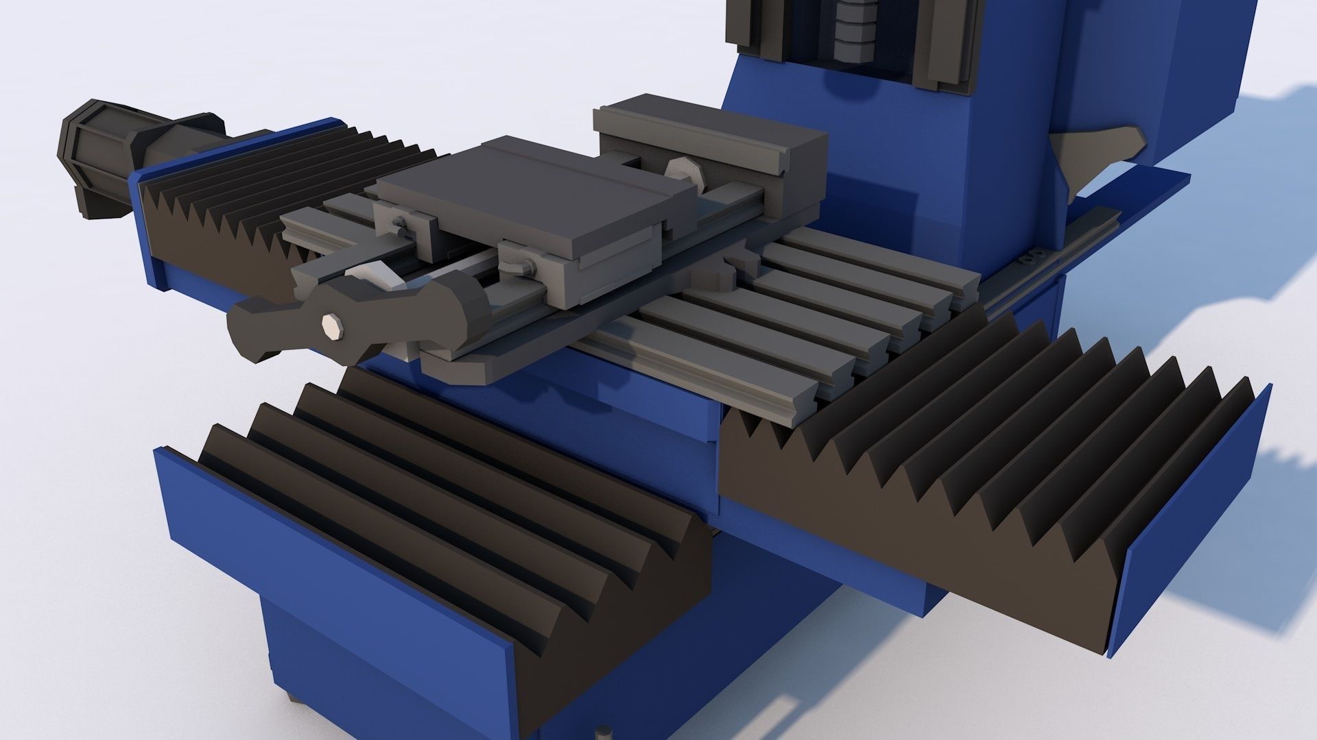 Milling Machine Tool Low-poly 3D model_3