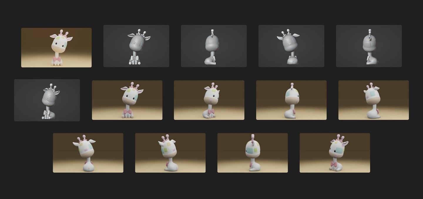 Giraffe 3D print model_1