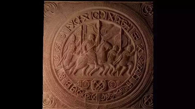 Norse Engraving CNC 3d Print High Relief Sand Casting