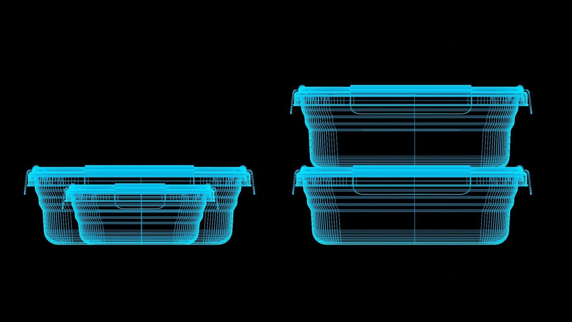 Food Storage Container Low-poly 3D model_4