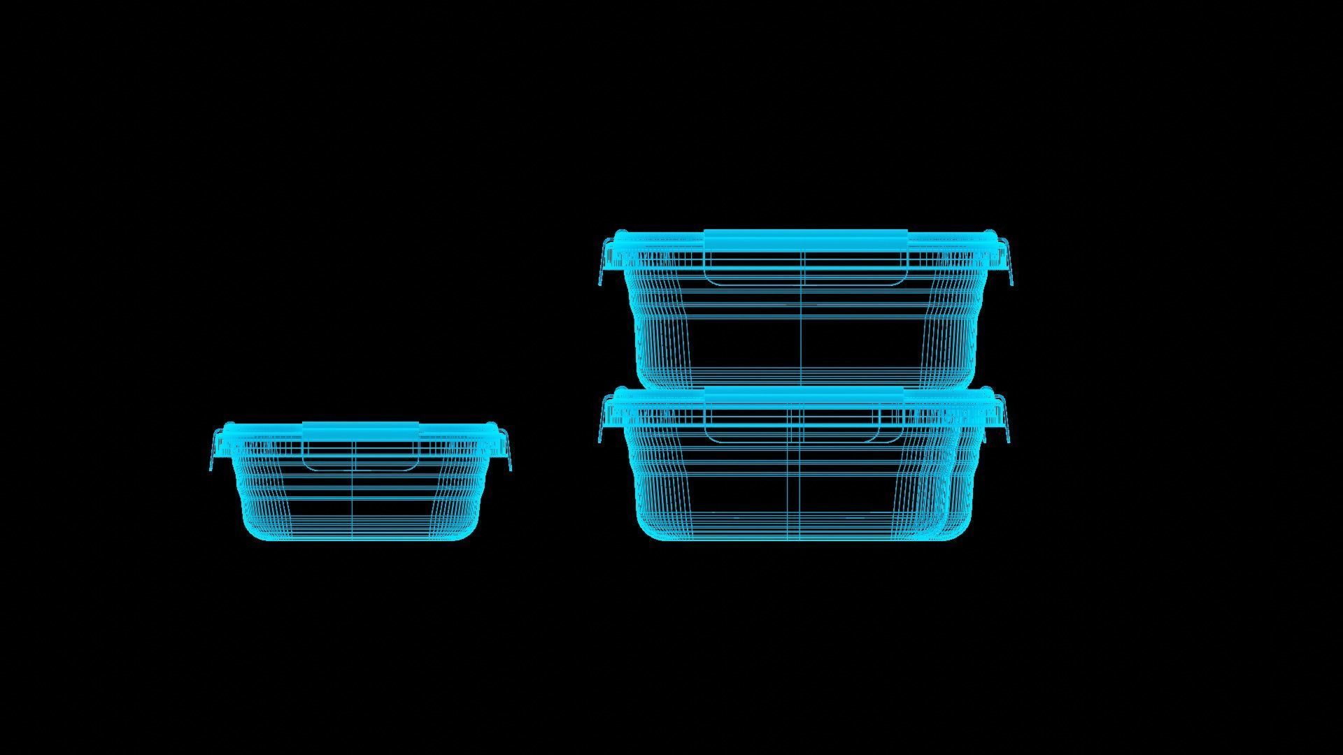 Food Storage Container Low-poly 3D model_6