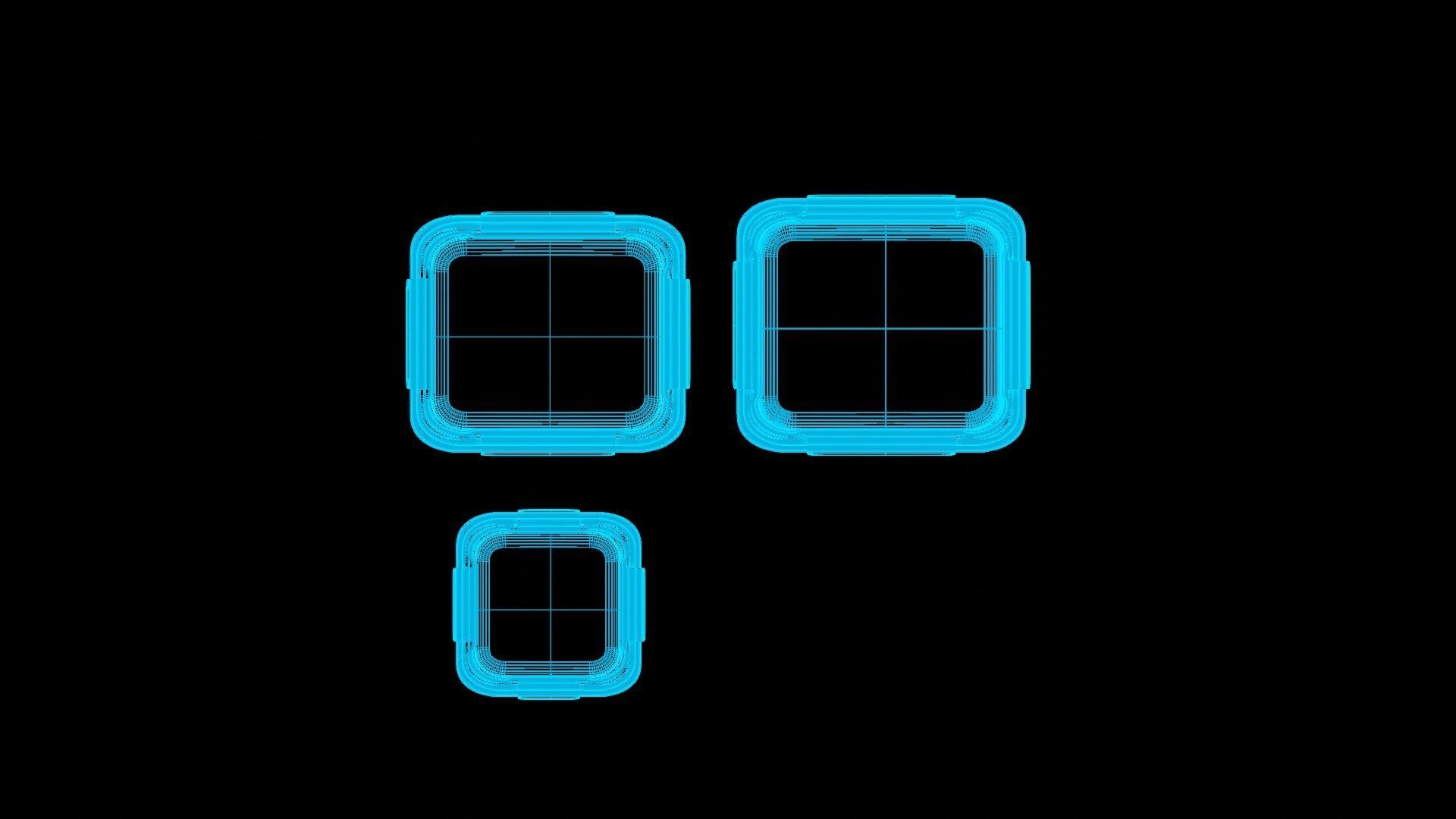 Food Storage Container Low-poly 3D model_5