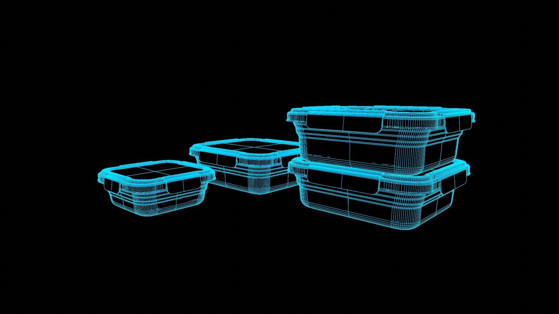 Food Storage Container Low-poly 3D model_8