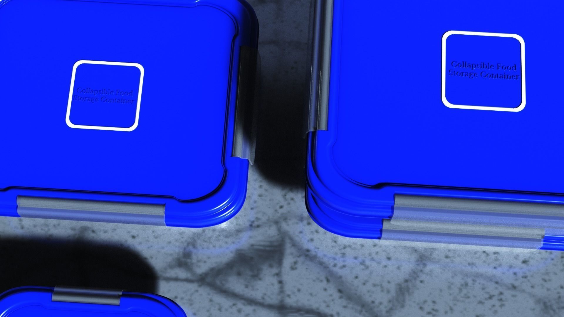 Food Storage Container Low-poly 3D model_2