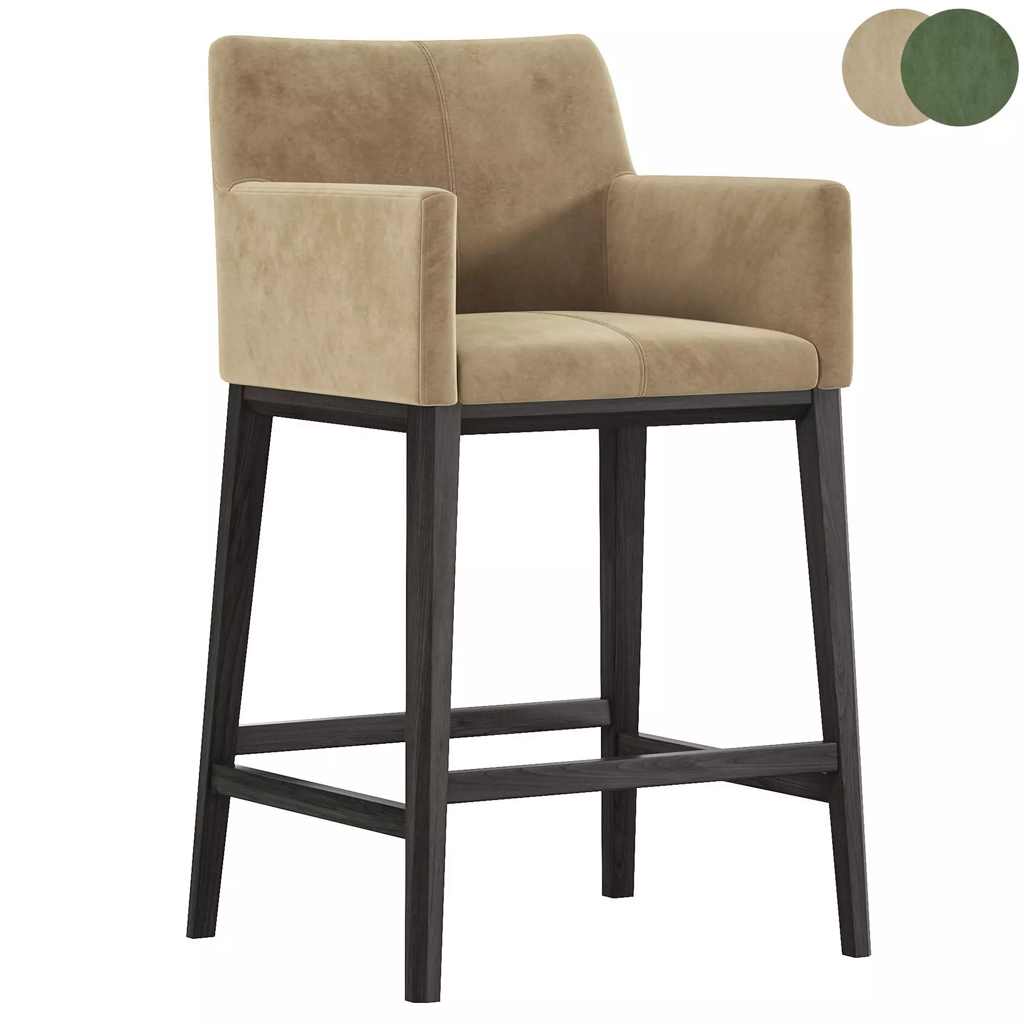Carter Bar Chair By Domkapa 3D model