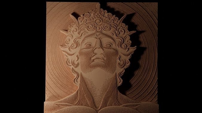 Nephilim CNC 3d Print High Relief Sand Casting 3D print model