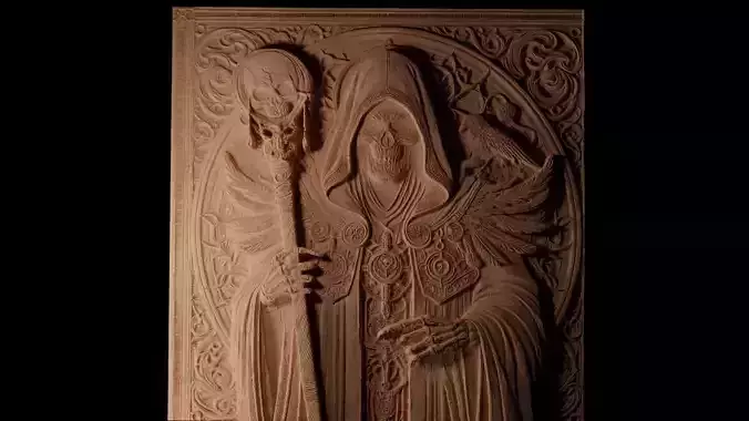 Necromancer CNC 3d Print High Relief Sand Casting