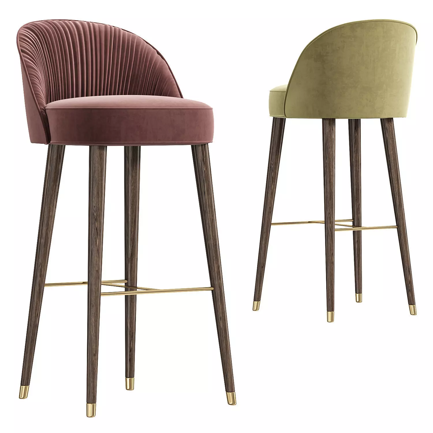 Camille Bar Counter Chair by domkapa 3D model