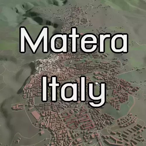Matera Italy - city and urban 3D model