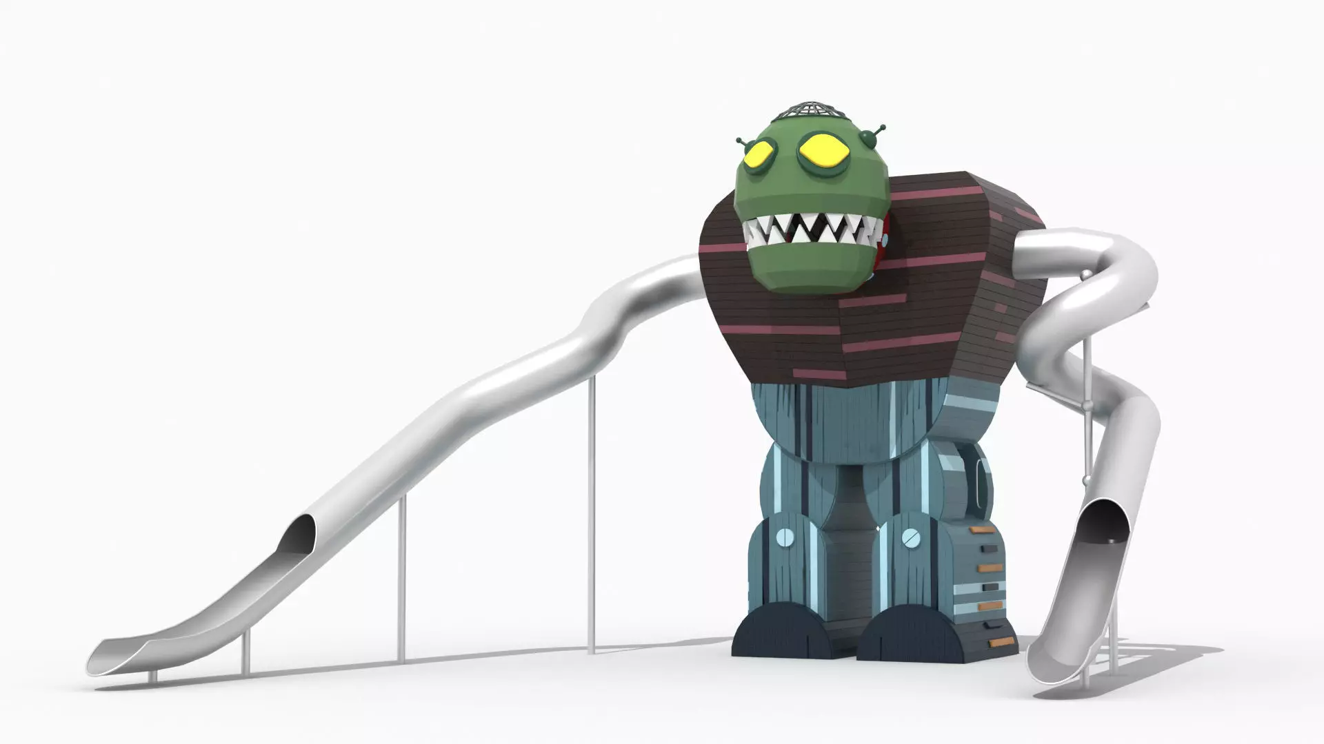 Zombie Robot Playground 3D model_0