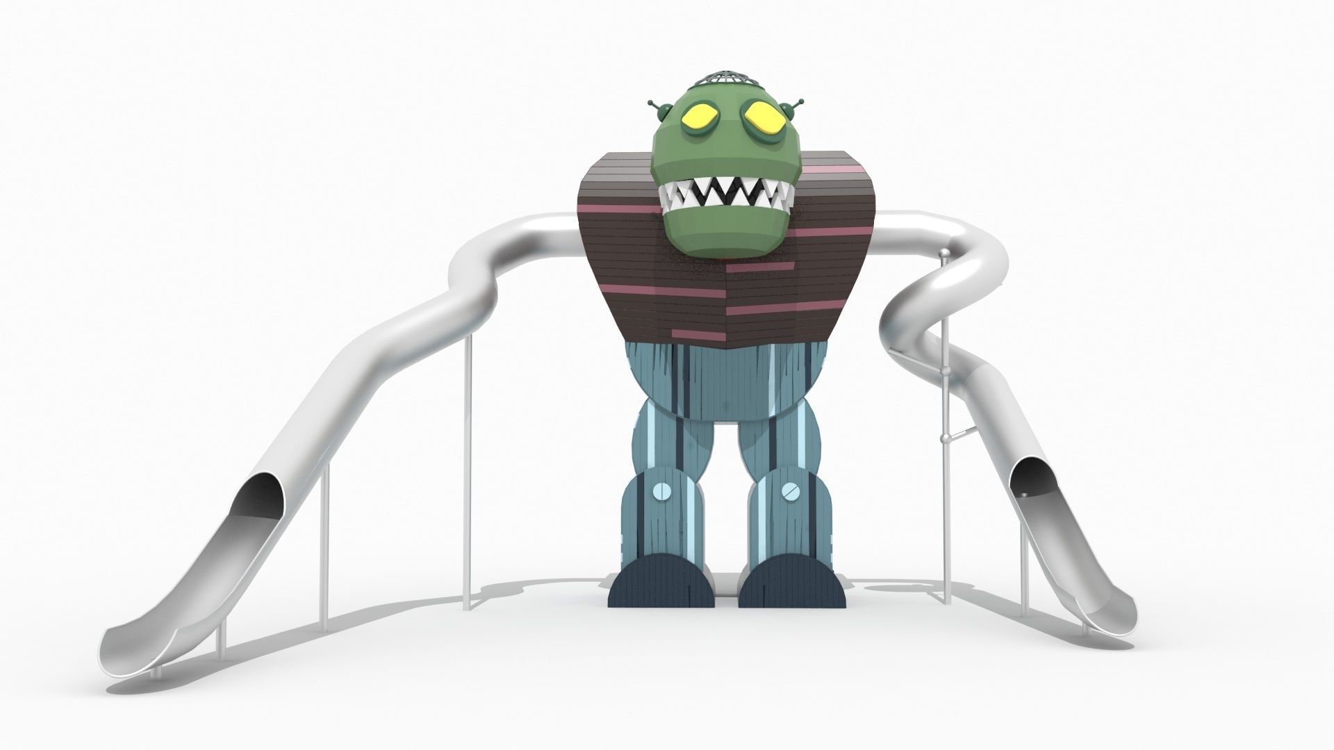 Zombie Robot Playground 3D model_3