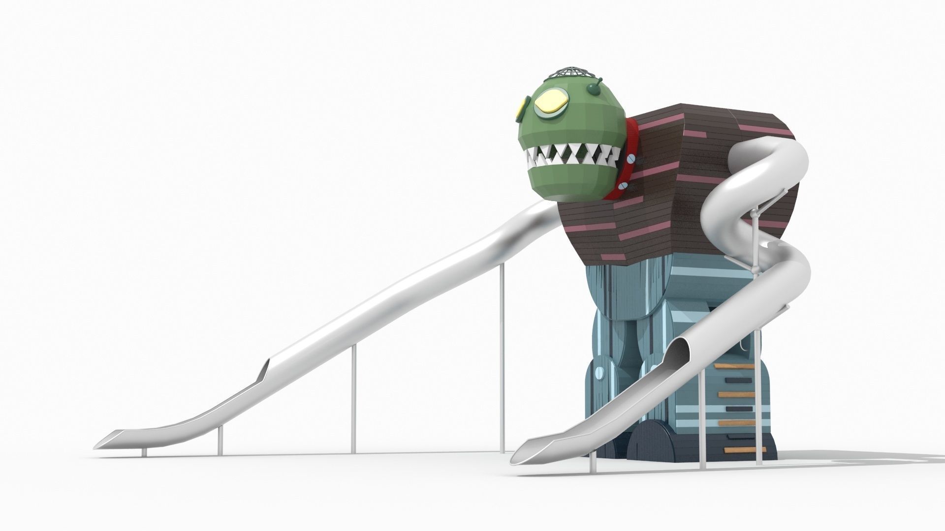 Zombie Robot Playground 3D model_2