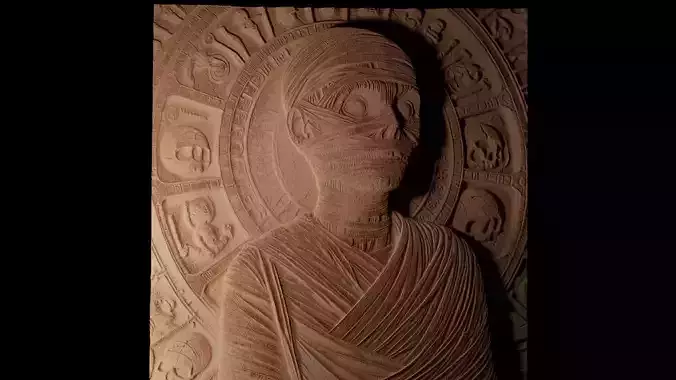 Mummy CNC 3d Print High Relief Sand Casting