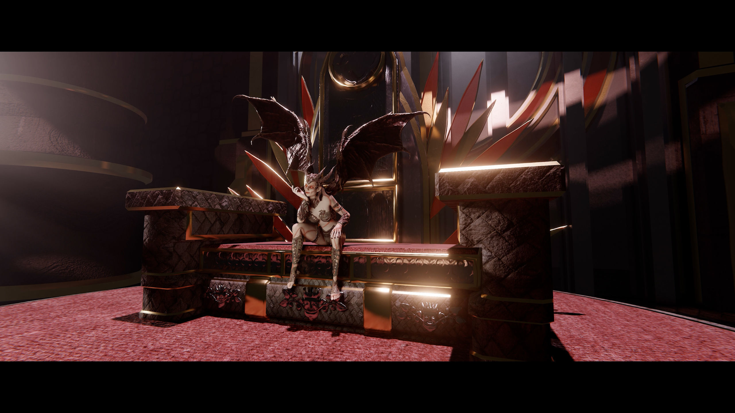 Chaos Exploder Ar Model 3D model Female Demon - Chaos Sorceress VR / AR / low-poly | CGTrader