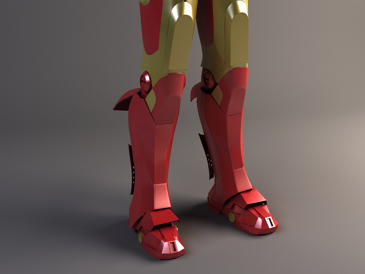 Iron Man Rigged 3D model_6