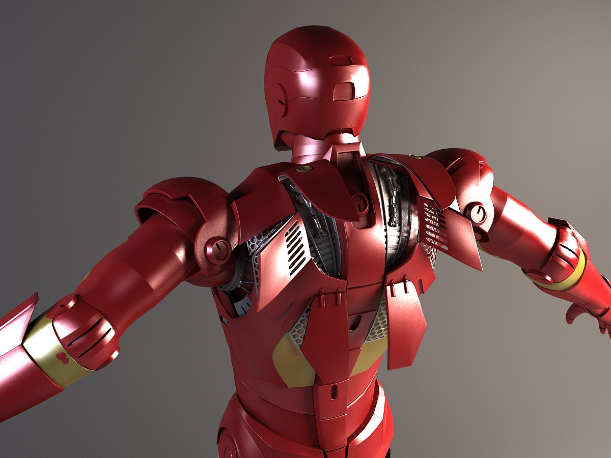 Iron Man Rigged 3D model_3