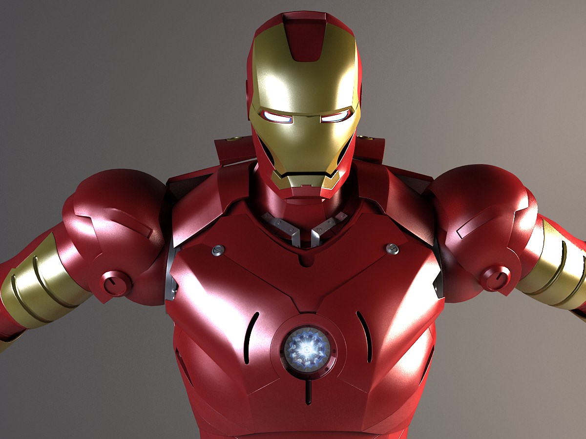 Iron Man Rigged 3D model_2