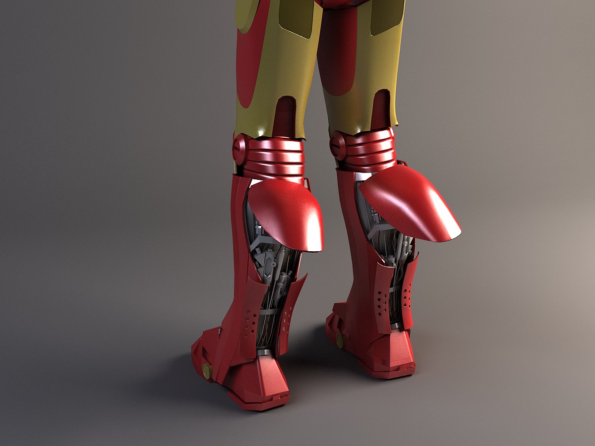 Iron Man Rigged 3D model_5