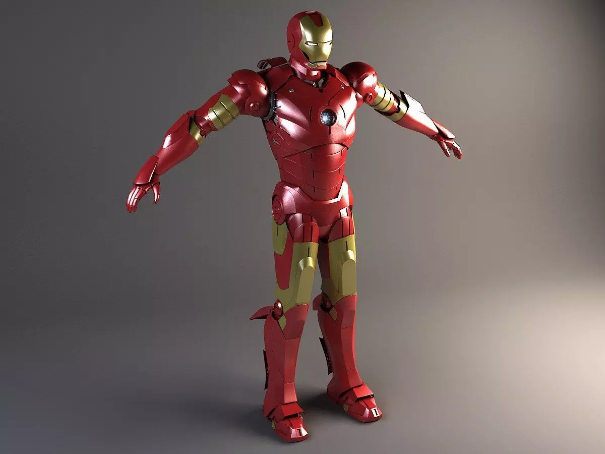 Iron Man Rigged 3D model_0