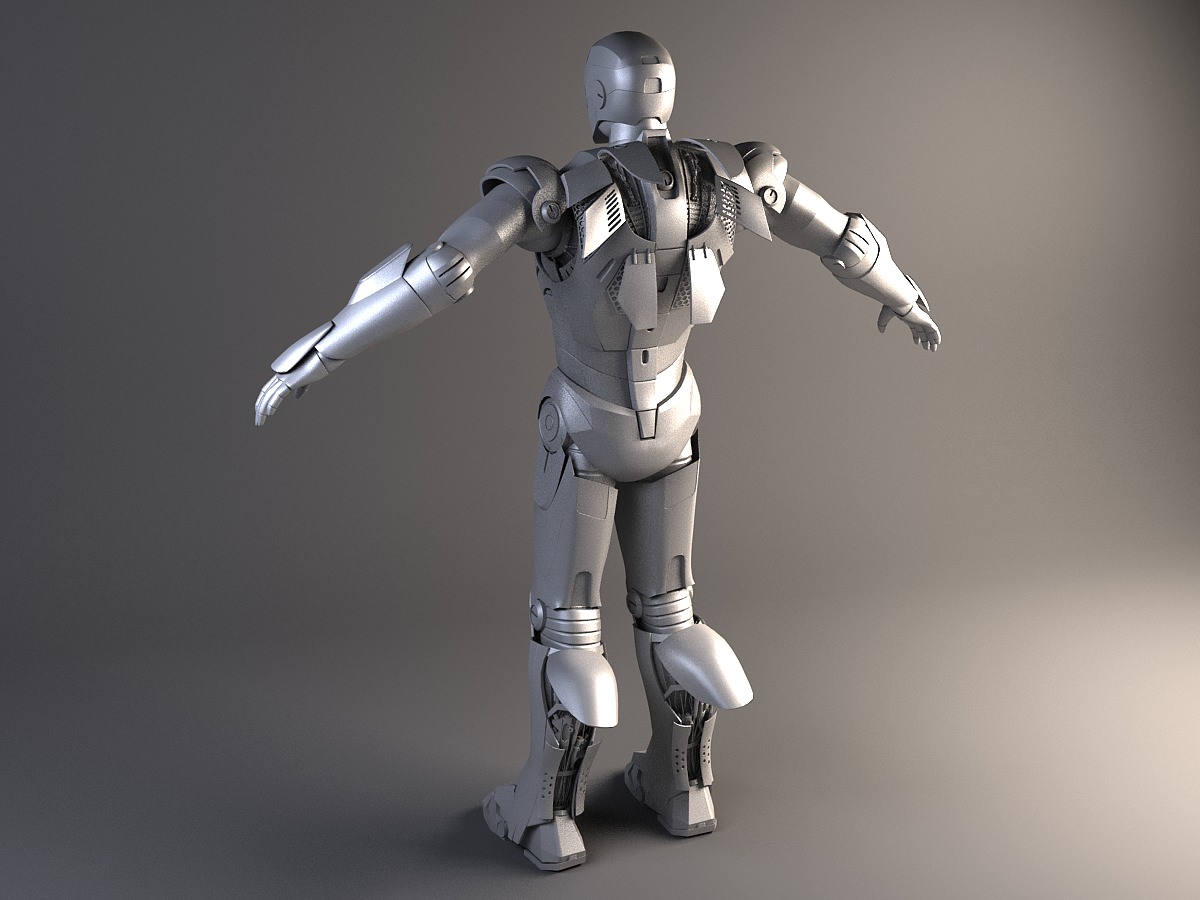 Iron Man Rigged 3D model_13