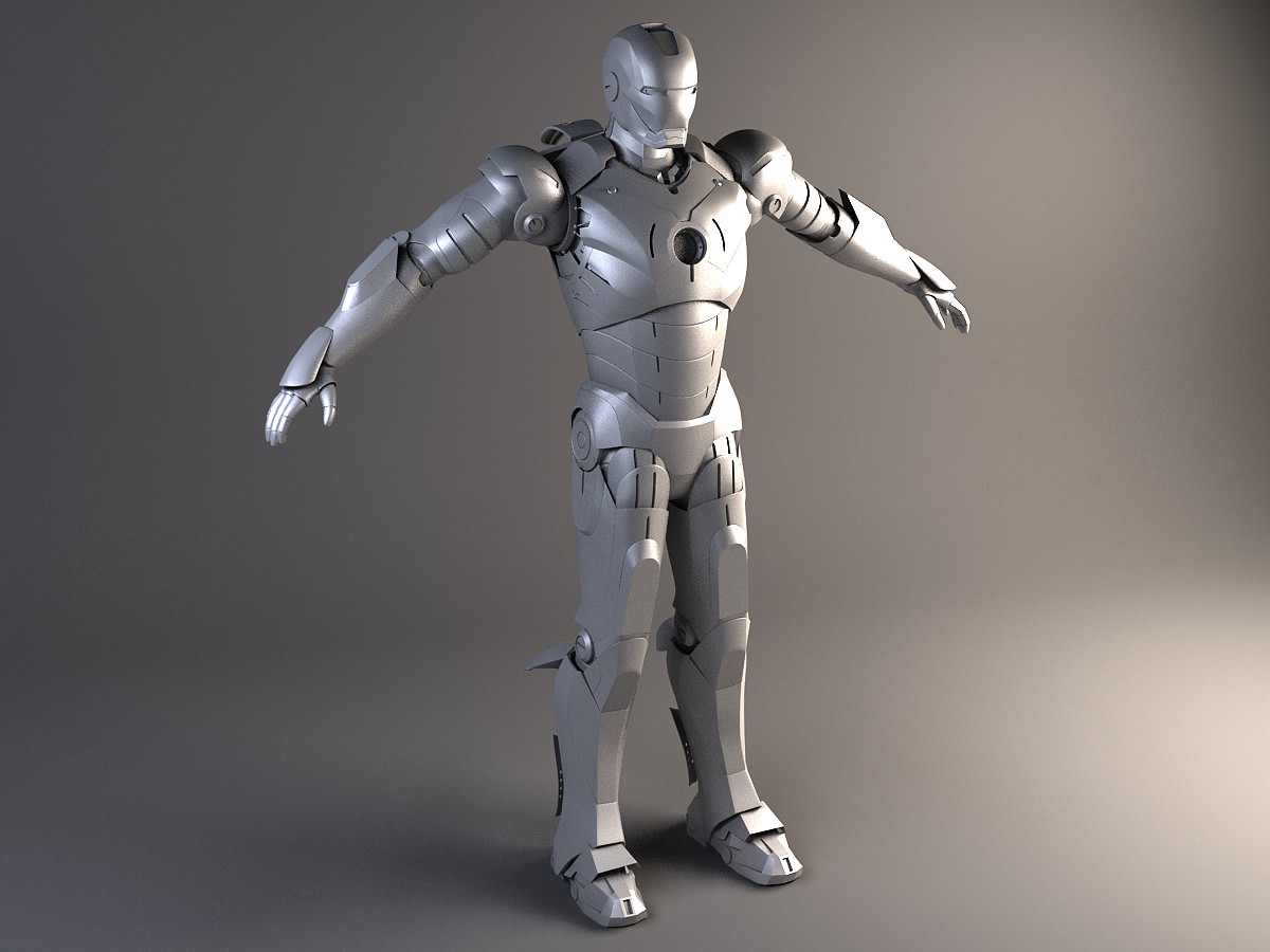Iron Man Rigged 3D model_10