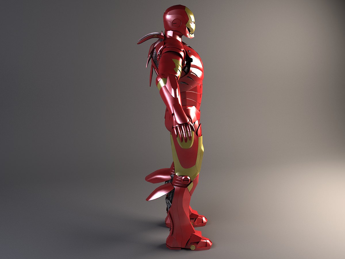 Iron Man Rigged 3D model_7