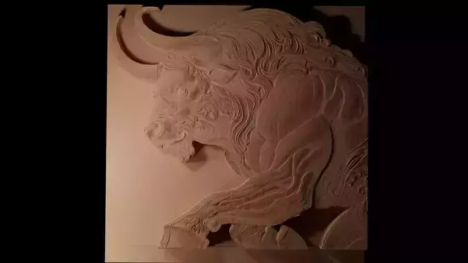 Minotaur CNC 3d Print High Relief Sand Casting 3D print model