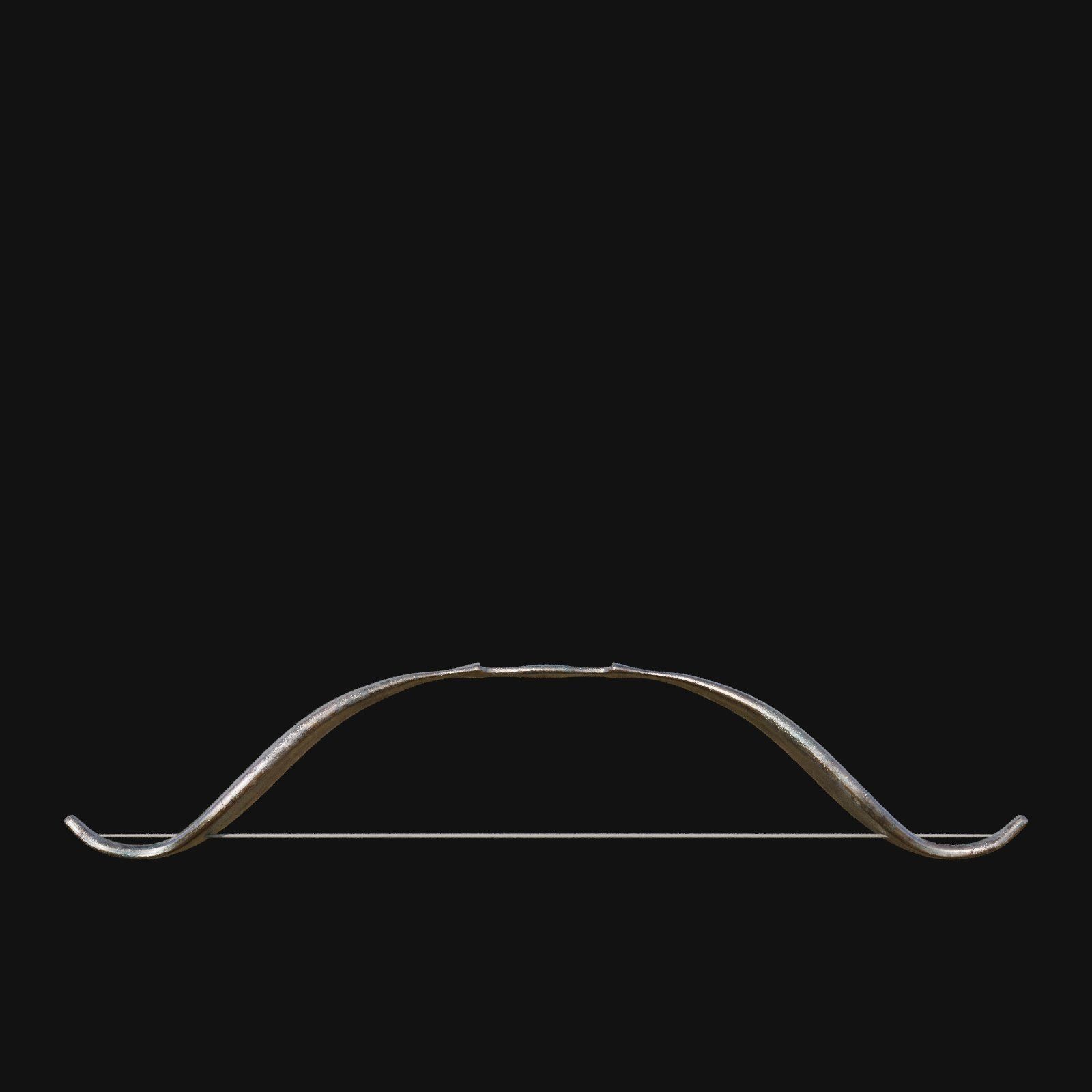 Silver Frostbite Longbow 3D model_4