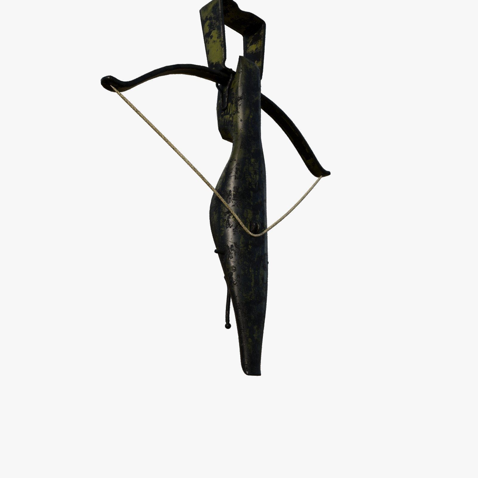 Royal Golden Recurve Bow 3D model_7