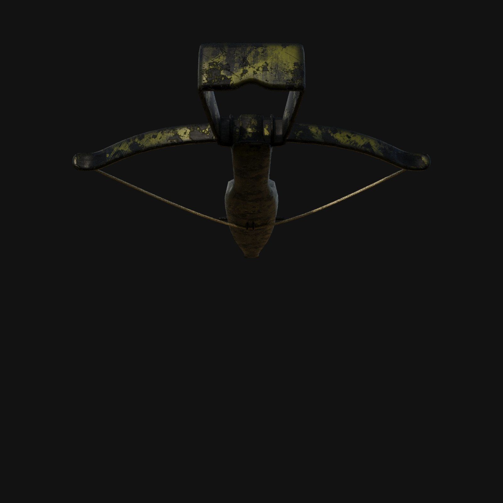 Royal Golden Recurve Bow 3D model_5