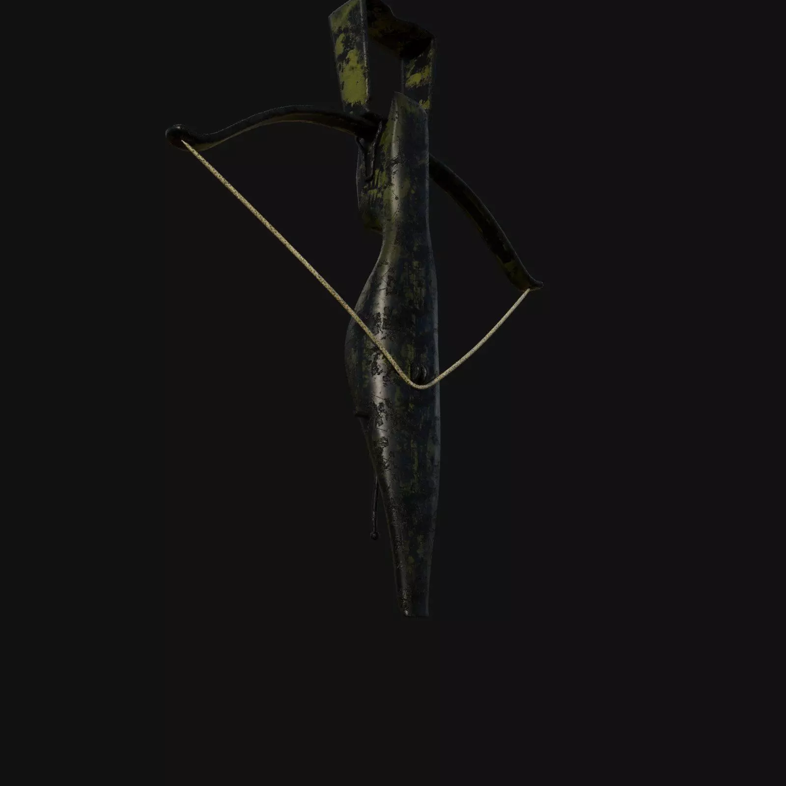 Royal Golden Recurve Bow 3D model_0