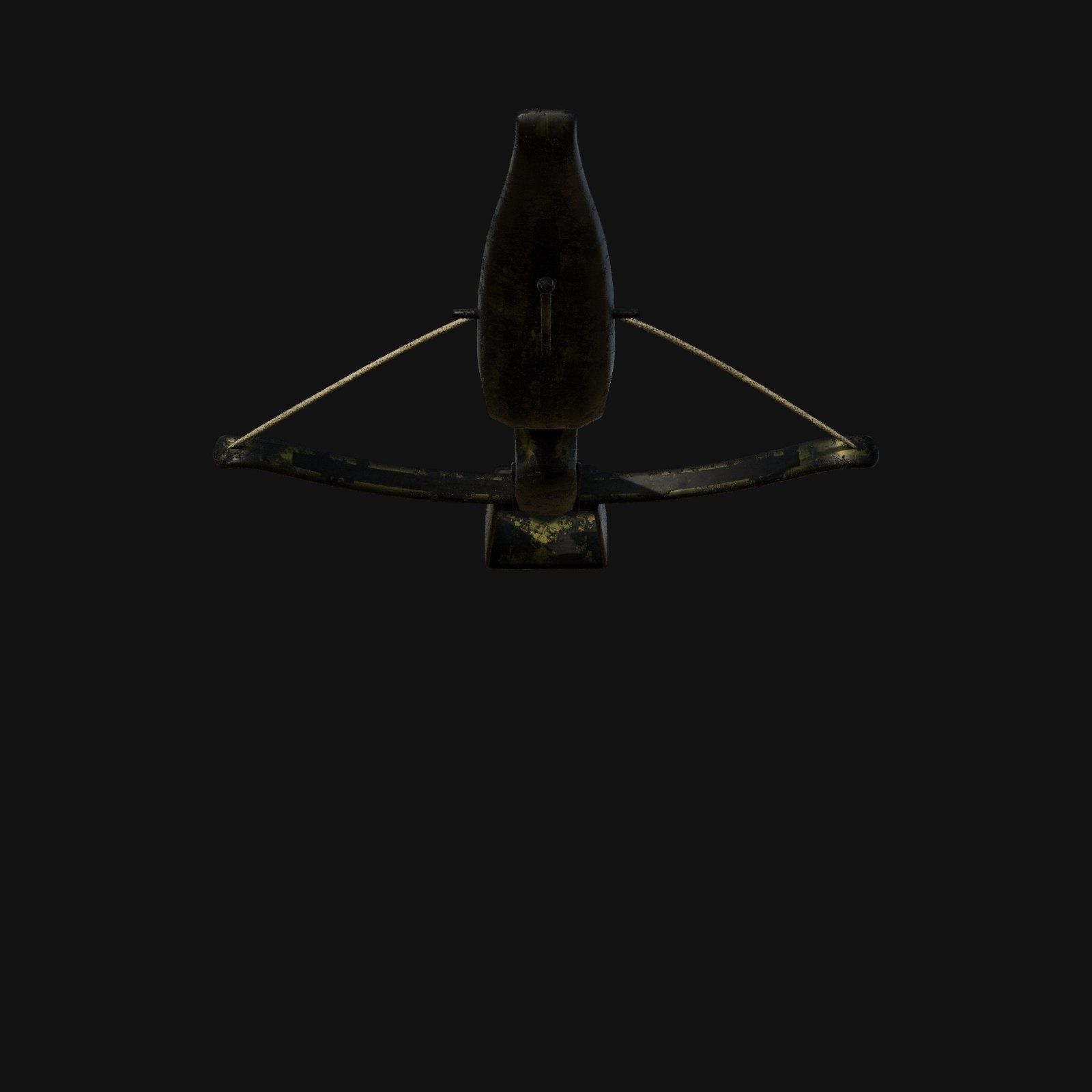 Royal Golden Recurve Bow 3D model_6